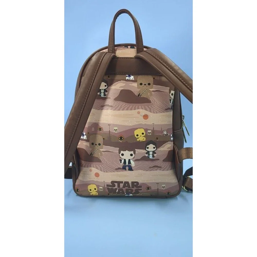 Loungefly Funko Pop Star Wars Tatooine Chewie Hans Solo Mini Backpack